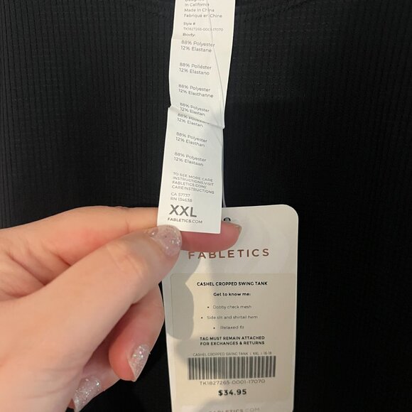 Fabletics Black Tank Top - Picture 5 of 8